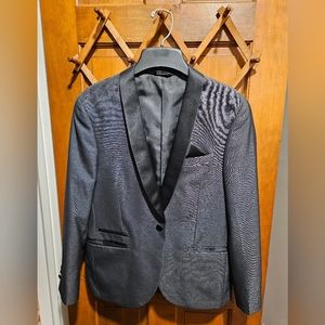 West End "Lexington" Charcoal 1-Button Peak Tuxedo